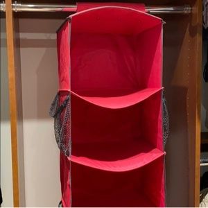 Two hanging storage bins